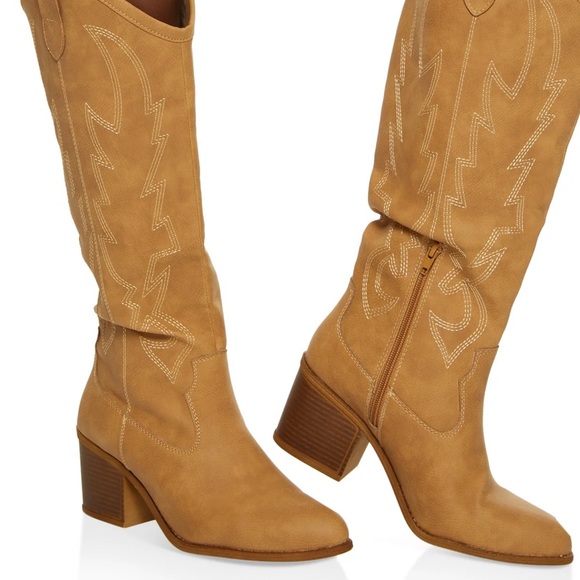 2cuteboutik Shoes - NEW🔥 Embroidered Cowboy Cowgirl Western Knee High Boots